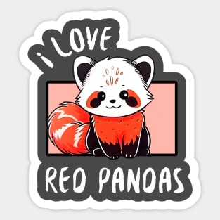 Snow-Capped Red Panda Sticker